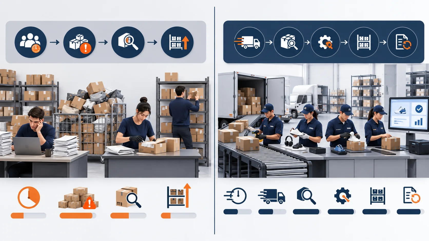 Cost and process comparison for in-house and outsourced ecommerce returns